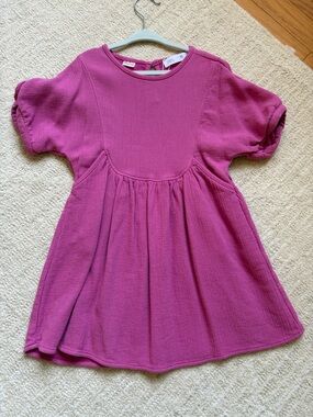 Zara dropped sleeve pink dress